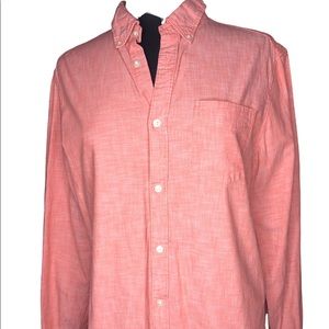 button down shirt chambray summer coral GAP size LARGE